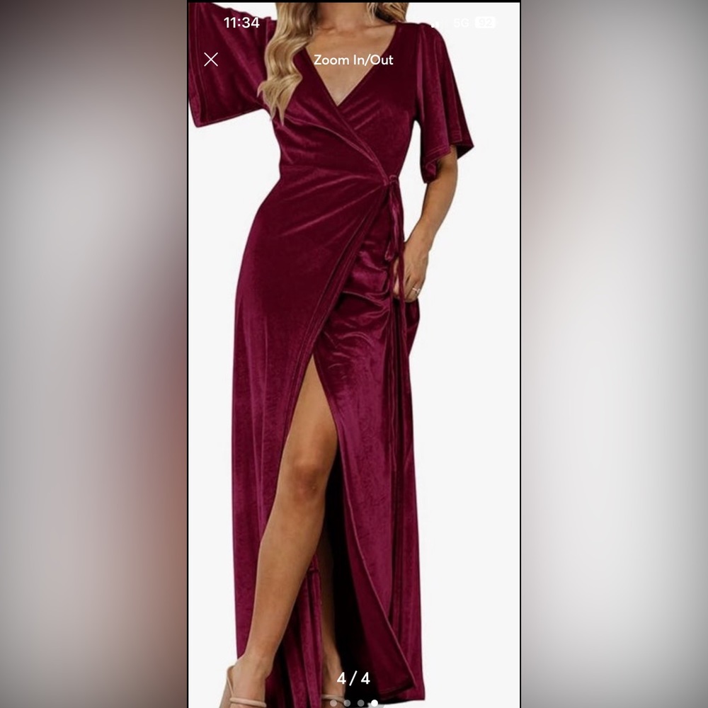 Women’s wrap dress in size large.